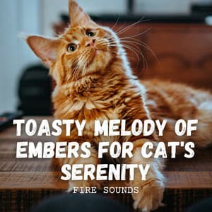 Fire Sounds: Toasty Melody of Embers for Cat's Serenity - Fireplace Music