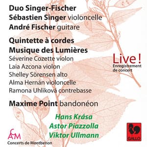 Astor Piazzolla: Double Concerto - Five Tango Sensations - Hans Krása: Theme and Variations for String Quartet - Viktor Ullmann: String Quartet No. 3, Op. 46 - Astor Piazzolla