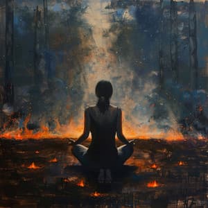 Llamas Nocturnas: Calor Del Sueño Del Fuego - Música Para Dormir Inspirada En El Espacio