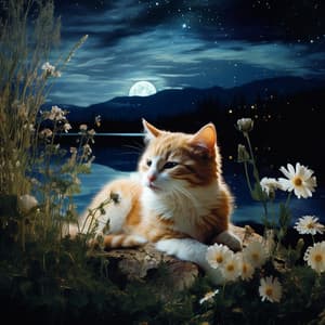 Peaceful Nighttime Lake Waves for Cat Relaxation - Relaxing Water Sounds