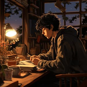 Tranquilidad En El Día Laboral Lluvioso: Serena Música Relajante Con Lluvia - Noche Nublada