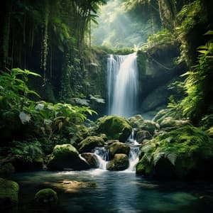 Nature's Binaural Oasis: Waterfall Serenity - Soul Searching
