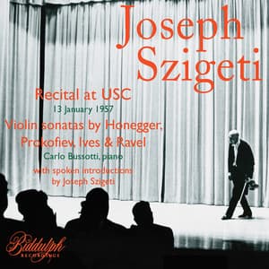 Honegger, Prokofiev & Others: Violin Sonatas - Joseph Szigeti