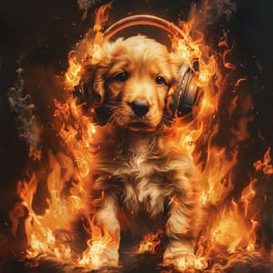 Dogs Binaural Fire: Calming Warmth - Puppy Sleep