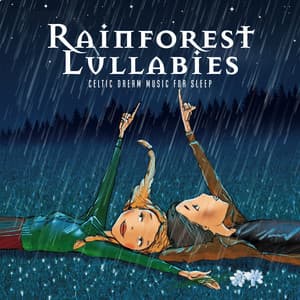Rainforest Lullabies - Celtic Dream Music for Sleep, Night Ambient Sounds with Crickets and Forest Stream - Dreamy Sleep Relaxation