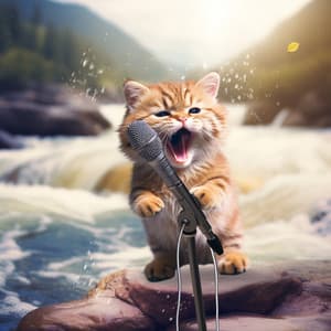 Purring Waters: Cats by the River Symphony - Natural Healing Music Zone