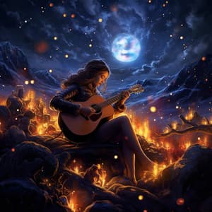 Ignited Rhythms: Fire and Musical Notes - White Noise ASMR