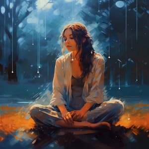 Rain's Renewal: Nature's Healing Downpour at Night - Yoga Rain