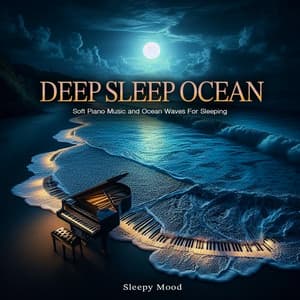Deep Sleep Ocean - Soft Piano Music and Ocean Waves For Sleeping - Sleepy Mood