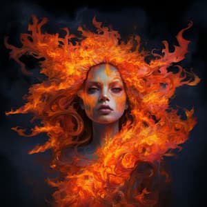 Serene Ember Meditation: Bonfire Zen Reflections Symphony - Touch of Spades