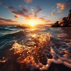 Resplandor Oceánico: Olas De Luz Serena En Meditación - Naturaleza