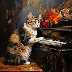 Sueños Felinos: Nocturnos De Piano Para Gatos - Gato y Piano