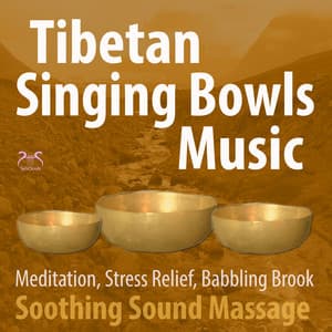 Tibetan Singing Bowls Music - Soothing Sound Massage for Meditation, Stress Relief with Babbling Brook - Max Relaxation