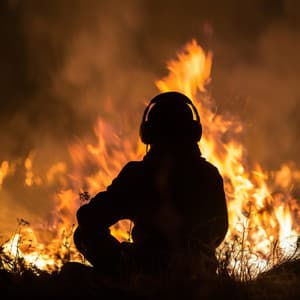 Calming Flames: Fire's Relaxation Pulse - Non-stop Relax