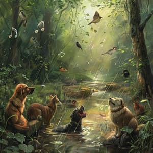 Binaural Rain for Pets: Nature and Birds Harmony - 80 88 Hz - Music For Pets