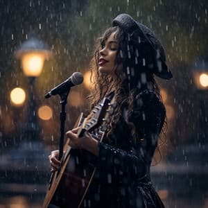 Rain Cadence: Echoing Melody Drops - Foggy Light Wave