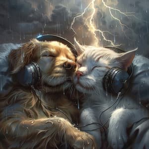Pets in Thunder: Calming Soundscapes - Calm Pets Music Academy