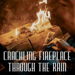 Crackling Fireplace through the Rain - Fireplace Sounds