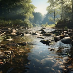 Concentration by the River: Soothing Stream Echoes - Water and River Sounds