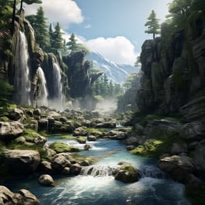 Dogs' Waterfall Retreat: Gentle Canine Sounds - Microdynamic Recordings