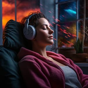 Binaural Rain Relaxation: Gentle Rhythmic Melody - Brainwave Music