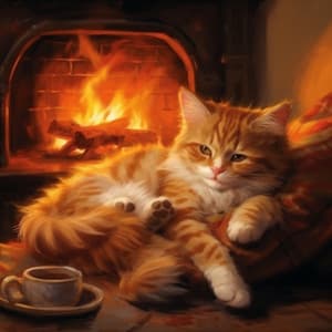Música Para Relajar A Tu Gato: Confort De La Luz De La Chimenea - Resplandor de la naturaleza