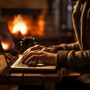 Productividad Binaural De La Chimenea: Llamas Crispeantes Para Un Enfoque Mejorado Y Un Flujo De Trabajo - Música para Oficinas Clasico