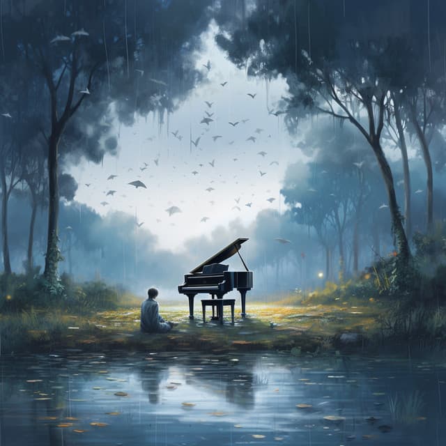 Rainfall's Piano Harmony for Relaxation - The Friendly Piano