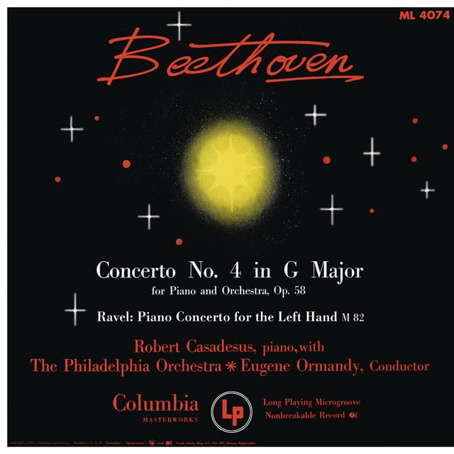 Beethoven: Piano Concerto No. 4 - Ravel: Piano Concerto for the left Hand - Robert Casadesus