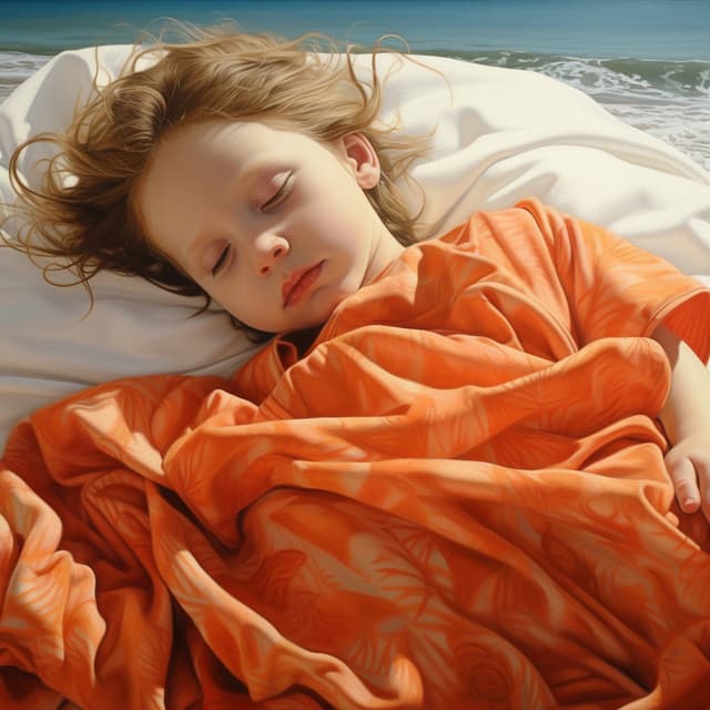 Sueños Del Bebé En La Costa: Abrazos De Las Olas Oceánicas - Naturaleza