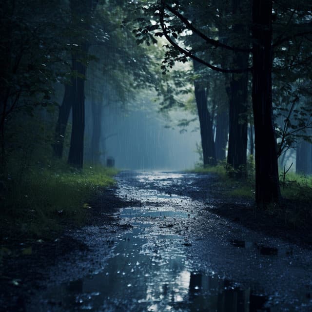 Binaural Serenity in Rainy Ambiance - Binaural Beats Noise