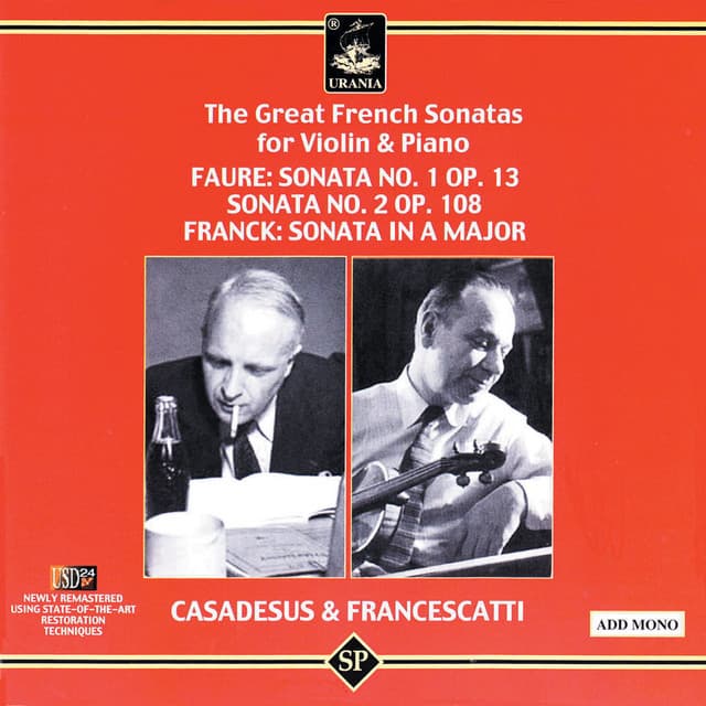 The Great French Sonatas for Violin & Piano - Robert Casadesus