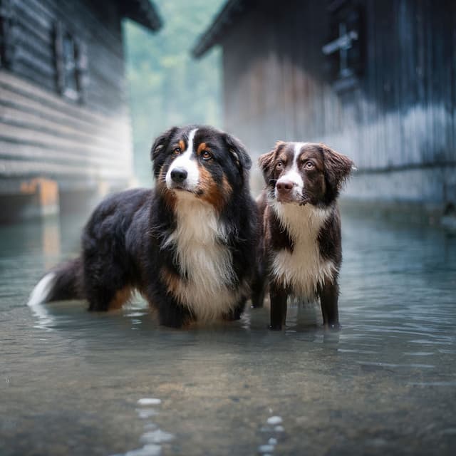 Rhythmic Water's Ambient Pet Harmony - Waterfall in the distance
