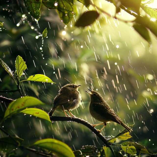 Binaural Birds and Rain for Nature Relaxation - Native American Nature