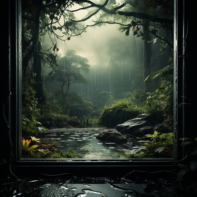 Refugio Lluvioso: Tonos Etéreos Con La Lluvia Susurrante - El Cosmos Sagrado