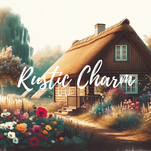 Rustic Charm: Cozy Countryside Cottage with a Thatched Roof and Blooming Flowers - Calm Nature Oasis