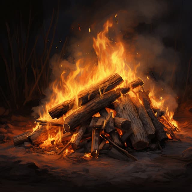 Fire's Sleep Meditation: Calming Ember Melodies - Holy Spiritual Hertz