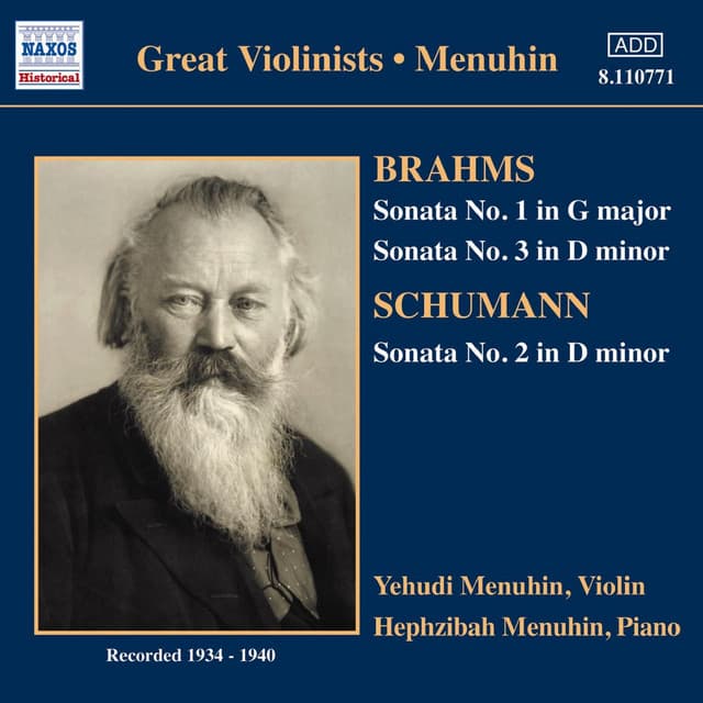 Brahms / Schumann: Violin Sonatas - Hephzibah Menuhin