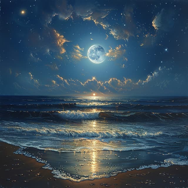 Aguas Iluminadas Por La Luna: Ondas De Música Para Dormir - Repetir el sueño