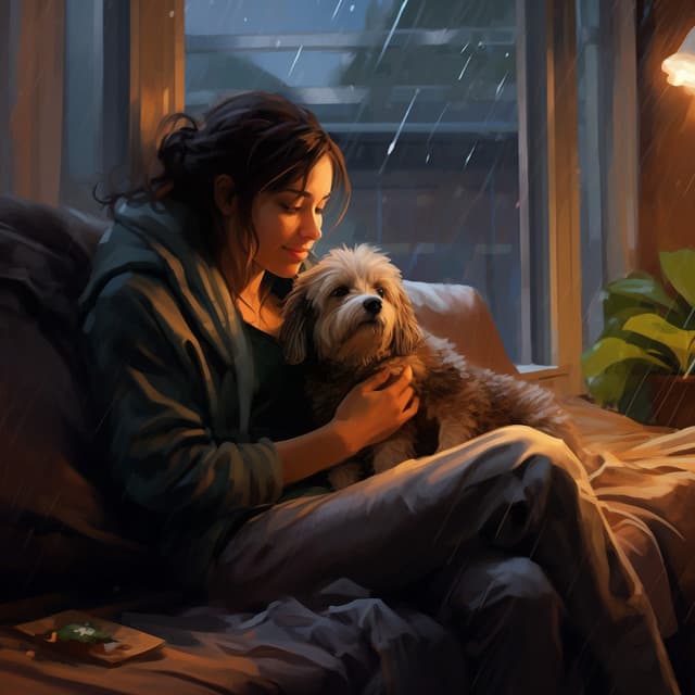 Confort Lluvioso Para Perros: Sonidos Relajantes De Agua - Armonía tranquila