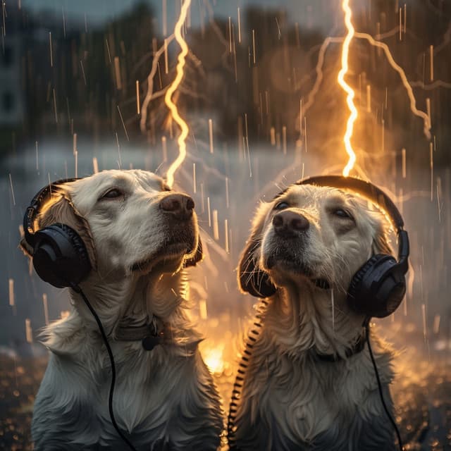 Dogs in Thunder's Embrace: Soothing Sounds - Dog Music Collective