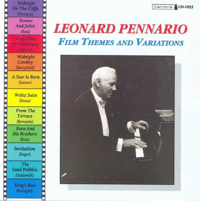 Piano Recital: Pennario, Leonard – Rota, N. / Legrand, M. / Barry, J. / Steiner, M. / Rozsa, M. / Bernstein, E. / Kaper, B. / Goldsmith, J. / Korngold - Leonard Pennario