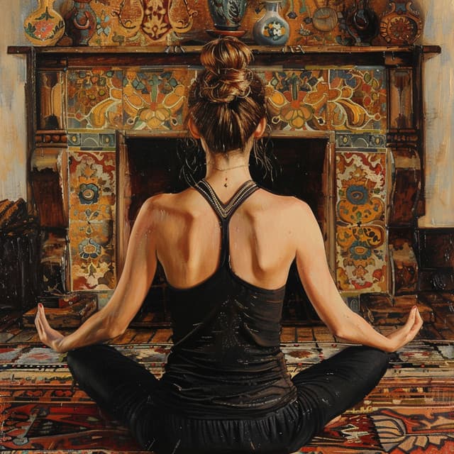 Calma De La Meditación Del Fuego: Ondas Binaurales - Maestros de musica de la meditacion