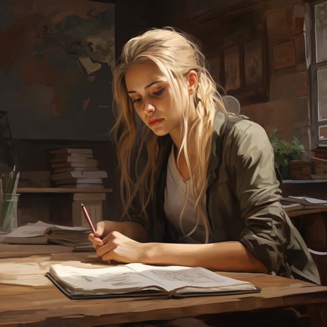 Scholar's Flame: Study Fire-Themed Music - Soft Sense