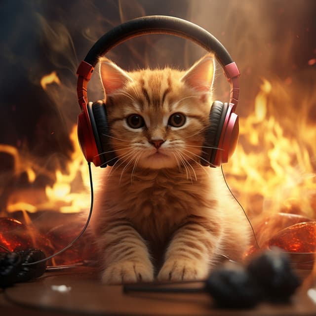 Fire Cats: Purrfect Blaze Melodies - Cat Music Therapy