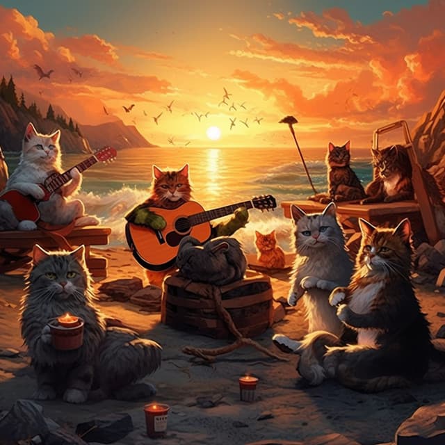Paws in Oceanic Chorus: Pet's Blissful Cadence - Wonderful Escape