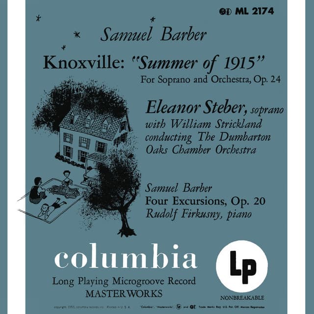 Barber: Knoxville-Summer of 1915, Op. 24 & Four Excursions, Op. 20 - Hanson: Piano Concerto in G Major, Op. 36 - Rudolf Firkusny