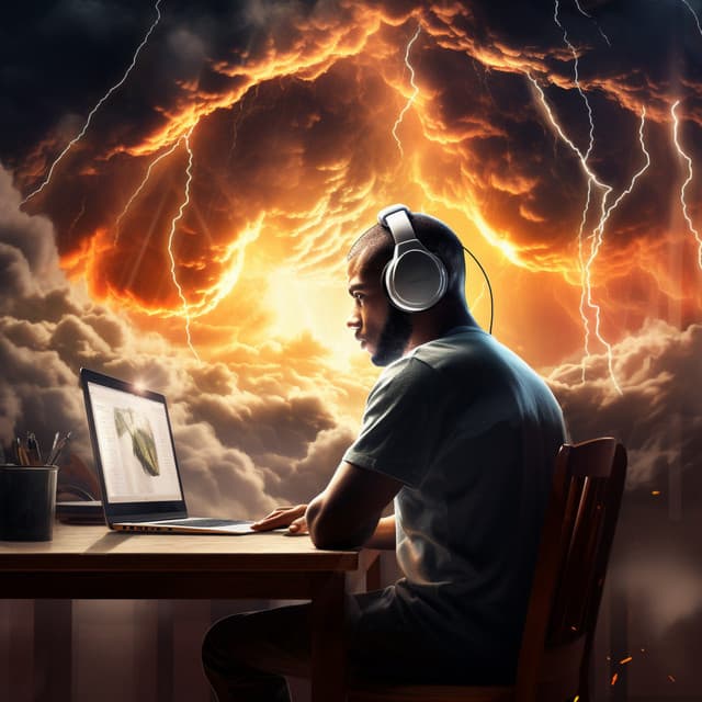 Study with Thunder: Binaural Concentration Echoes - Binaural Beats Concentration
