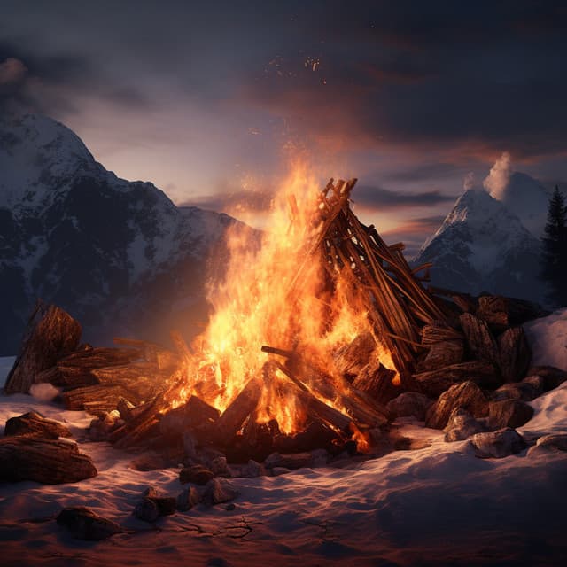 Cats' Fireside Relaxation: Gentle Ember Sounds - Ambient Sample Library