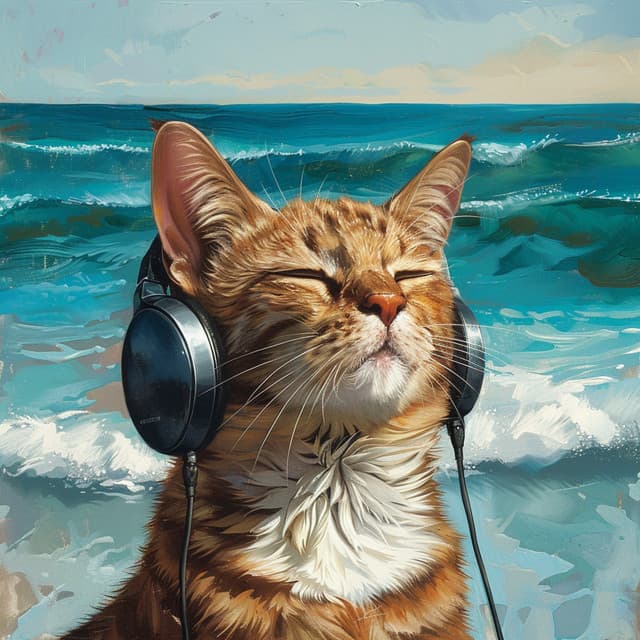 Feline Tides: Cats Ocean Melodies - Cat Music Waves